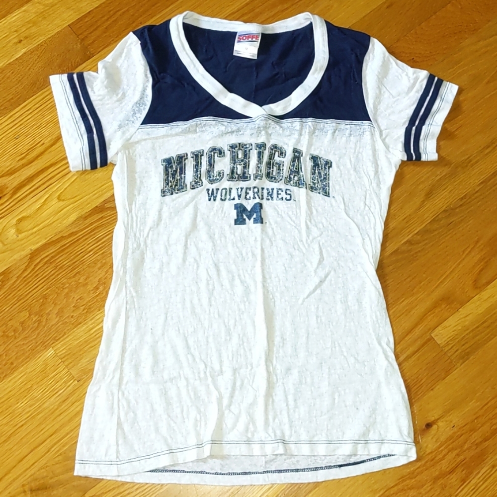 Wolverines burnout tee